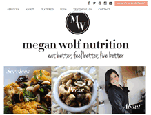 Tablet Screenshot of meganwolfnutrition.com